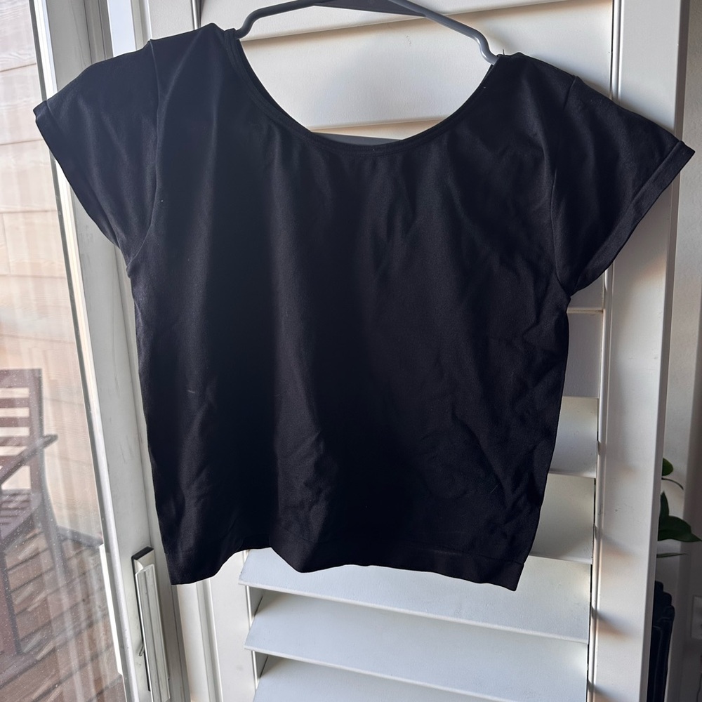 Free People Black Crop Top